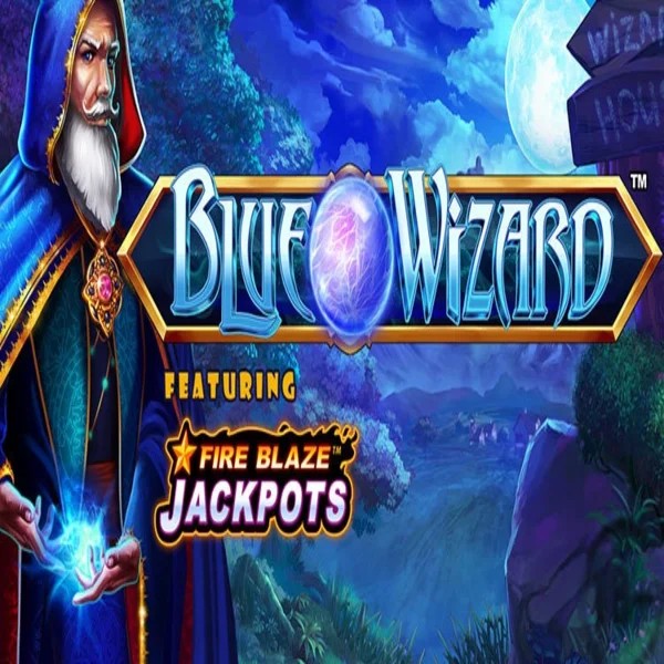 Blue Wizard Fire Blaze Jackpots casino game by Rarestone Gaming – featured logo at Betamo Casino