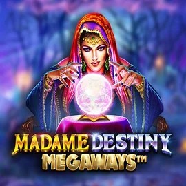 Madame Destiny Megaways slot logo by Pragmatic Play at Betamo Casino