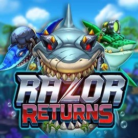 Razor Returns slot logo by Push Gaming at Betamo Casino
